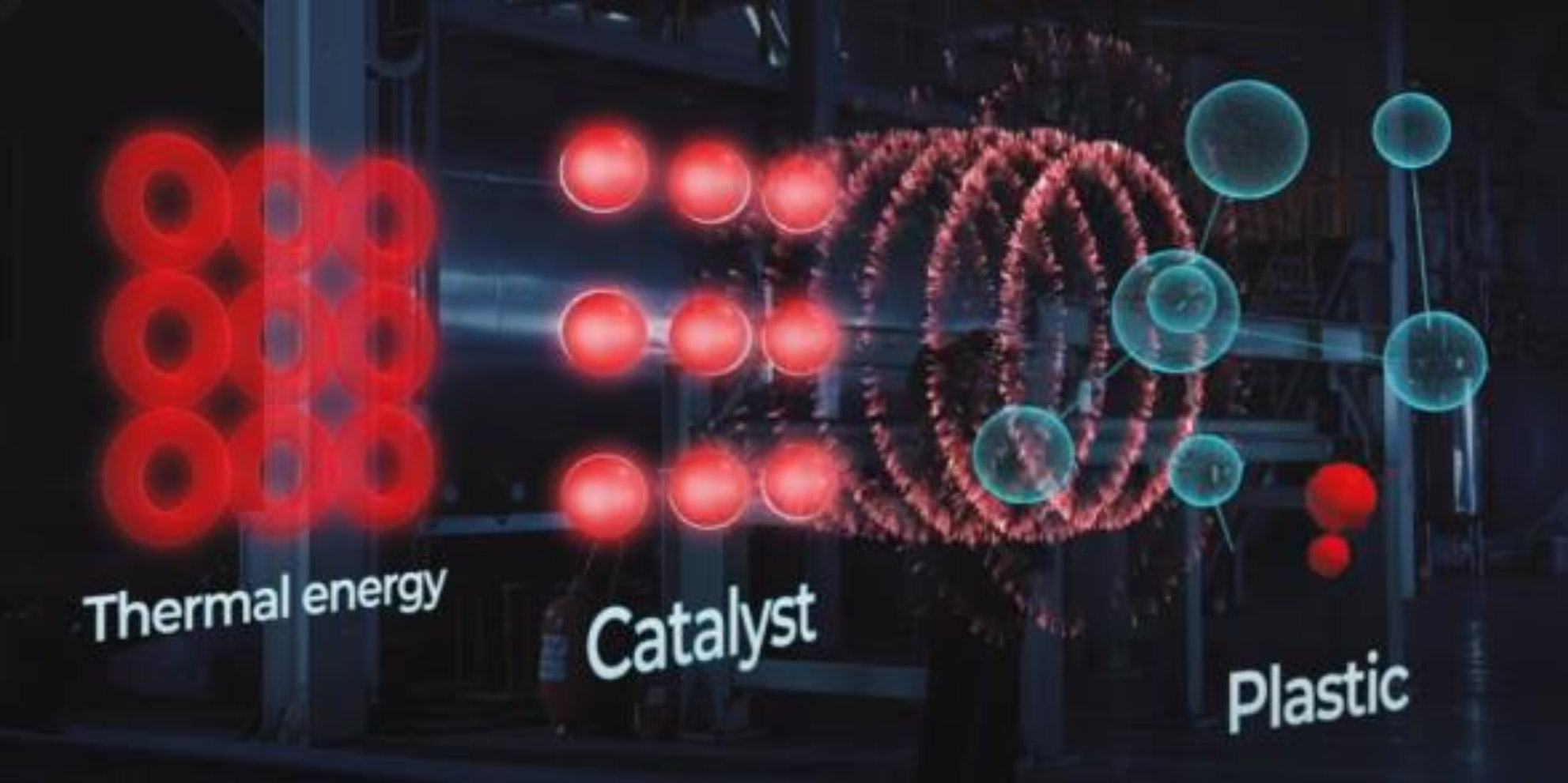 Ceramic-generated waves decomposes the plastic